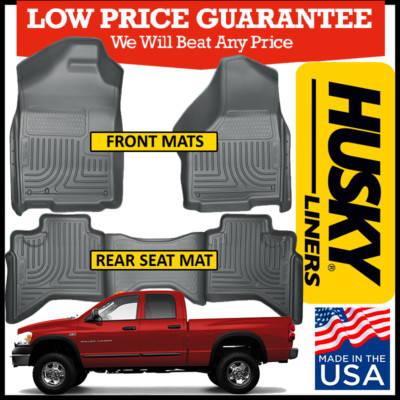 Husky Weatherbeater Floor Mats Fit 2003 2009 Dodge Ram 1500 2500 3500 Quad Cab Ebay