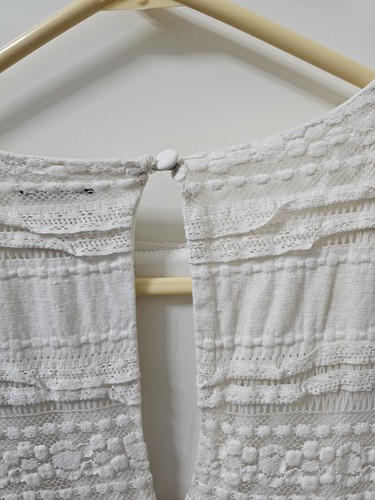 Torrid Spitzen Stufen Boho Prärie Kleid Elfenbein Gr. 16 - Bild 7 von 9