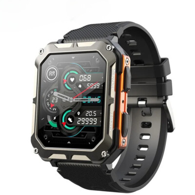 Smart Watch 1.83 Inch Music BT Call Tracker Heart Rate Blood Pressure Smartwatch