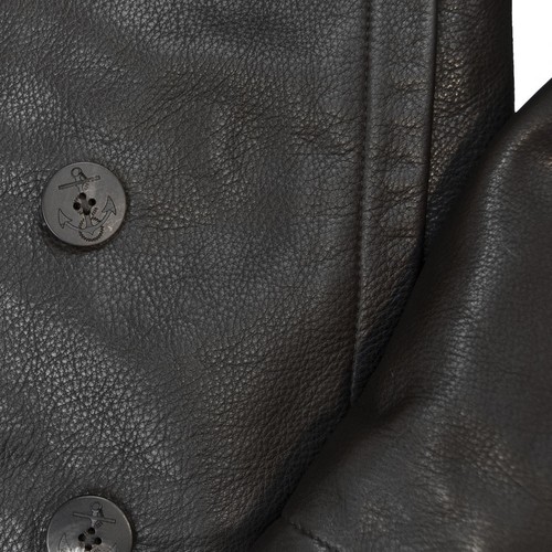 COCKPIT USA Naval Short Leather Peacoat Black,Dark Brown USA MADE Z21U025 - Picture 7 of 11