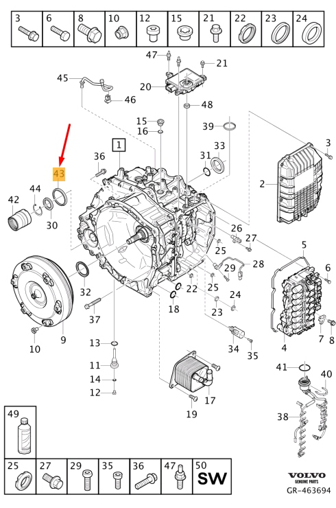 VOLVO XC60 MK2 Automatic Transmission Sealing Ring 31492780 VOLVO XC60 MK2 Automatic Transmission Sealing Ring 31492780