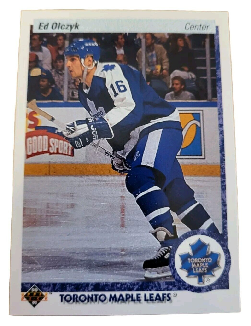 1991 Upper Deck #222 Ed Olczyk Toronto Maple Leafs NHL Hockey Card (A8