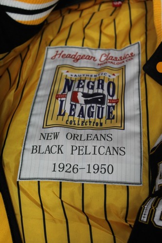 New Negro Leagues Baseball New Orleans Black Pelicans real wool jacket men's L - Picture 6 of 6