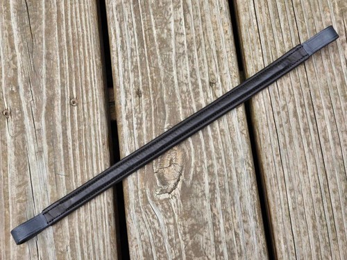 CWD Black Calfskin Covered English Dressage Browband - Size 2 (Cob) - NWOT - Picture 1 of 7