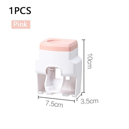 Automatic Toothpaste Dispenser Wall Mount Toothbrush Holder Squeezer Bathroom - Picture 25 of 26