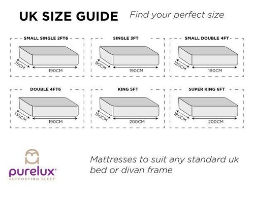 MEMORY FOAM MATTRESS ORTHOPAEDIC DOUBLE KING 3FT 4FT6 5FT | 4" 5" 6" 8" 10" 12" - Picture 6 of 6