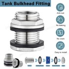 SS304 Stainless Steel Bulkhead Fitting 1/2" NPT Female 3/4" GHT Male Connector
