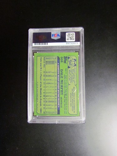 1982 Topps Dale Murphy signed Baseball Card PSA Encapsulated - Picture 4 of 4