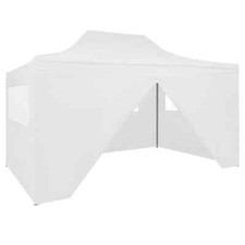 Image of Professional Folding Party Tent with 4 Sidewalls 3x4 m Steel White vidaXL