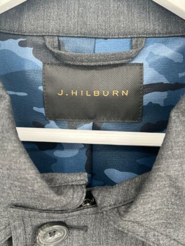Chaqueta de campo para hombre J. Hillburn talla M (?) Forro camuflaje gris azul botón cremallera completa - Imagen 2 de 17
