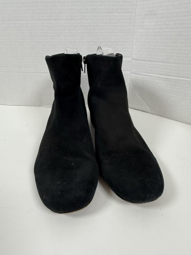 Clarks Womens Sz 8.5 M Black Suede Zip Buckle Ankle Fashion Boots Bootie - Picture 5 of 13