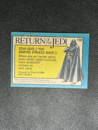 1983 Topps Star Wars Cards Return of the Jedi Series 2 – U Pick – Buy 4 Save 25% - Picture 118 of 178