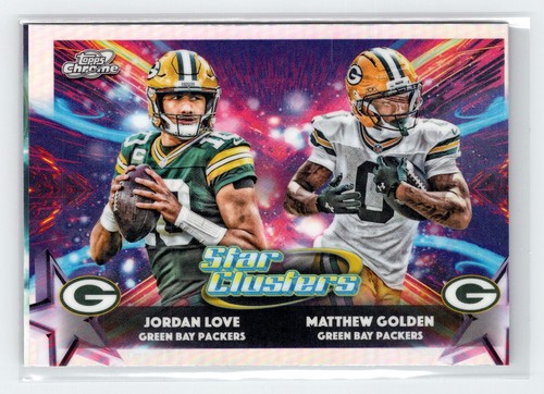 2025 TOPPS CHROME COSMIC JORDAN LOVE/MATTHEW GOLDEN RC SC-10 (OFF CENTERING)