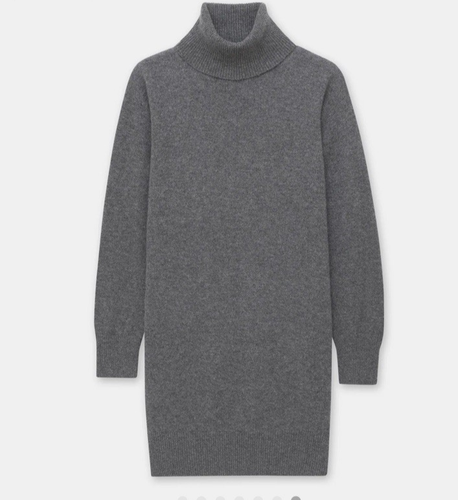 NWT NAADAM GRANITE LUXE  100% CASHMERE KNIT  TURTLENECK  DRESS SIZE S FITS L/XL - Picture 1 of 9