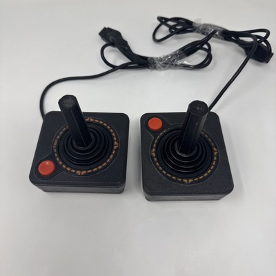 One Pair (2) Atari 2600 CX-40 Orange-Trim Joysticks - Untested