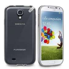 PureGear Slim Shell Protective Cell Phone Durable Case Cover Clear for Galaxy S4