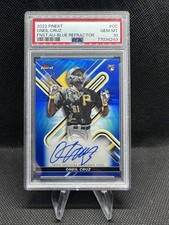 2022 TOPPS FINEST FINEST AUTOGRAPHS #OC ONEIL CRUZ RC BLUE REFRACTOR /150 PSA 10