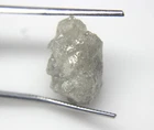 22.03CTS BIG RAW UNCUT GRAY WHITE ROUGH DIAMOND 20.50x12.50x11.05 MM
