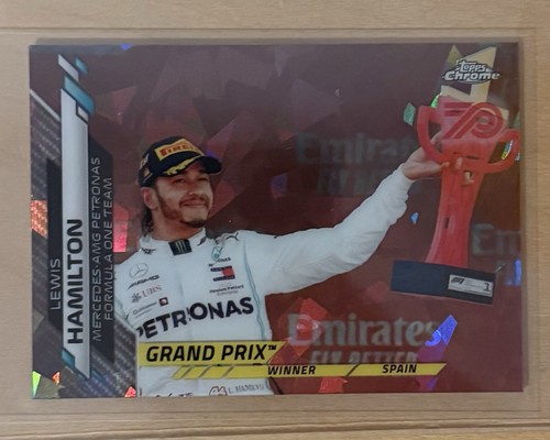 🔥LEWIS HAMILTON ~ 2020 Topps Chrome Sapphire F1 Formula 1🔥70th Refractor #9/70