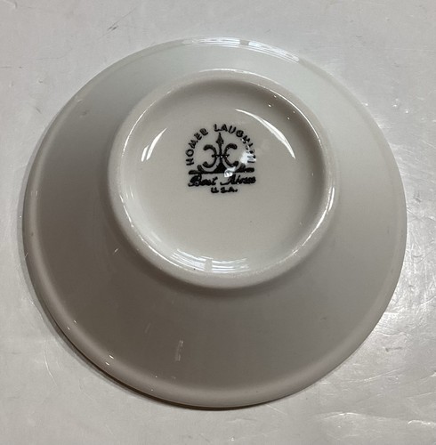 Vintage Homer Laughlin Creamer And Bowl Set Restaurant Ware White With Rose Trim - Picture 3 of 7