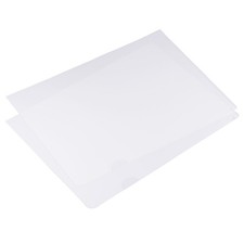 24 Pack L Type Folder, A4 Size Clear Project Pockets Plastic Sleeves (White)