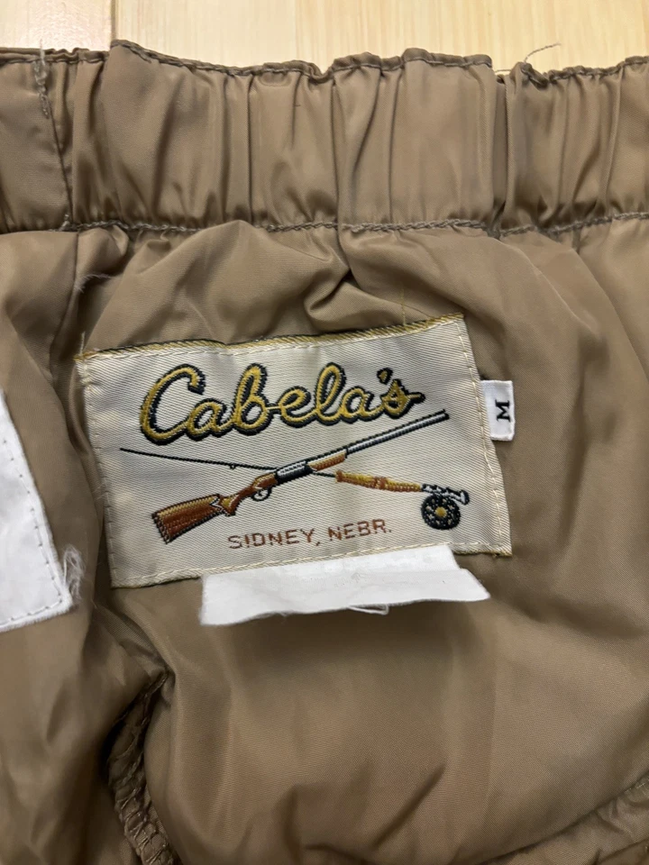 Pantalones de Caza Aislados Plumón de Ganso Cabelas Años 80 De Colección Acolchados Botón Mosca Medianos Foto 2 de 4