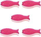Marna Fish Sponge Set of 5 (Dish Washing/3 Layer Structure) Deep Pink R502DP