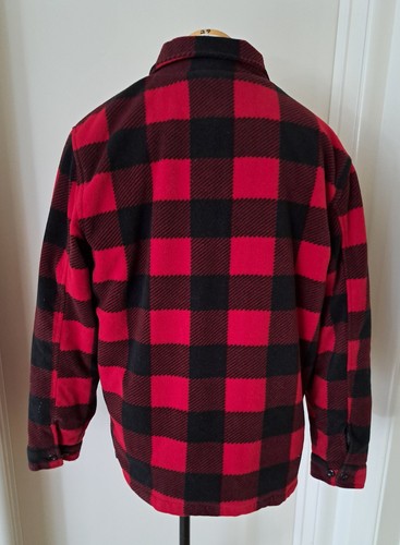 MAXXSEL RED PLAID FLEECE LINED SHIRT JACKET SIZE LARGE - Picture 2 of 9