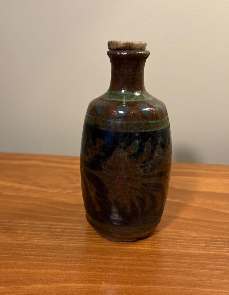 Jarrón de cerámica antiguo Iznik persa Qajar de Oriente Medio tarro artículo patrimonial. Authen Foto 2 de 4