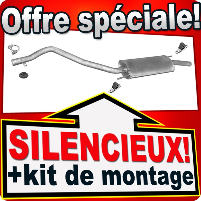 Silencieux arrière VW T4 pot échappement Transporter 2.4D 1.9TD 1990