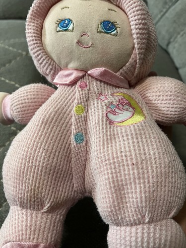 Goldberger Baby's 1st Bundle Of Joy Pink Waffle Weave Doll Moon Star Thermal - Picture 8 of 8