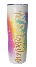 18 & Fabulous Birthday Tumbler Steel Drink Cup