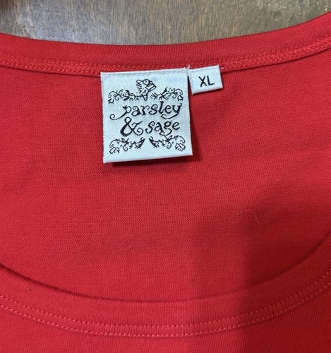 Petersilie & Salbei Damen Langarm Knopfleiste Oberteil Kleid Set Katze bestickt XL - Bild 12 von 13