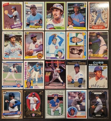 Lot of 20 Different FERGIE JENKINS Baseball Cards HOF 1980-2024 BB8558