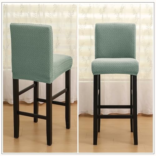  Bar Stool Covers Set of 4, Stretch Washable Barstool Seat Covers 4PCS S3-green - Picture 7 of 7