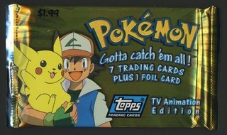 1999 Topps Pokemon TCG TV Animation Edition Pack Vintage Factory Sealed