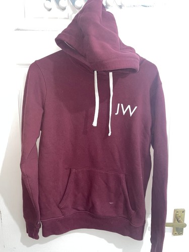 Jack Wills Womens UK Size 12 Burgundy Pullover Long Sleeved Hoodie (VG COND)