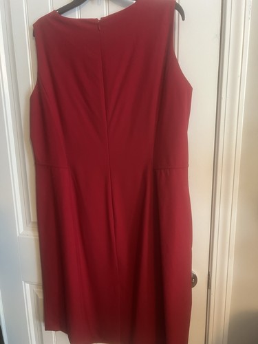 Vestido Lafayette 148 16w Rojo Cambio Forrado Cremallera Trasera - Imagen 14 de 15