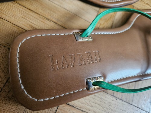 RALPH LAUREN * Sandaletten Zehentrenner * US 6,5 dt. 37 * grün * Leder - Bild 4 von 6