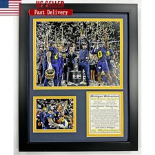 Black Lacquered Picture Frame W/ Bevel-Cut Matting Multiple Photos  Biography