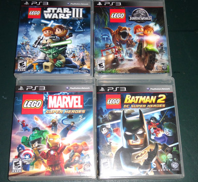 Lego PS3 Games Lot of 4 - Star Wars 111   Marvel Super Heroes & More