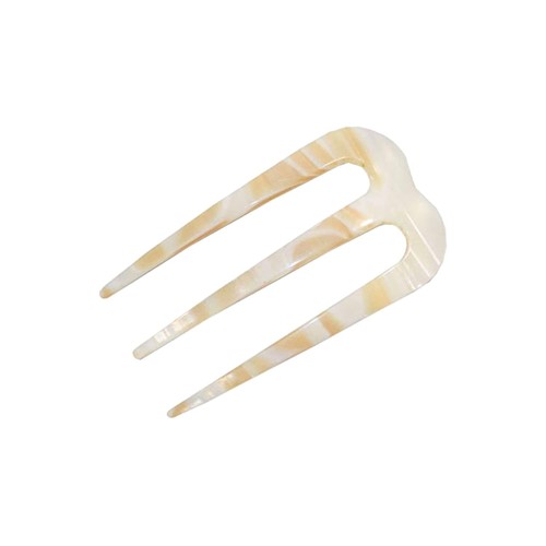 French Amie Tri Prongs 3" Medium Handmade Cellulose Bun Holder Women Hair Pin - Picture 27 of 30