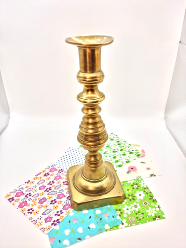 Pair of Vintage Brass Candlesticks – 23cm Tall Heavy Solid Candle Holders - Foto 14 di 24