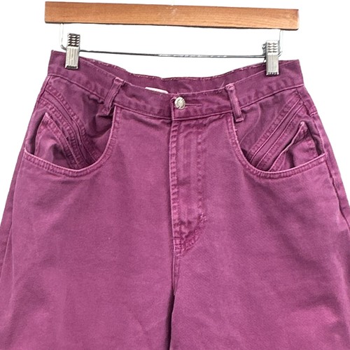 VTG London London Jeans 9/10 Purple High Rise Mom Taper Western Retro Hipster 90 - Picture 7 of 20