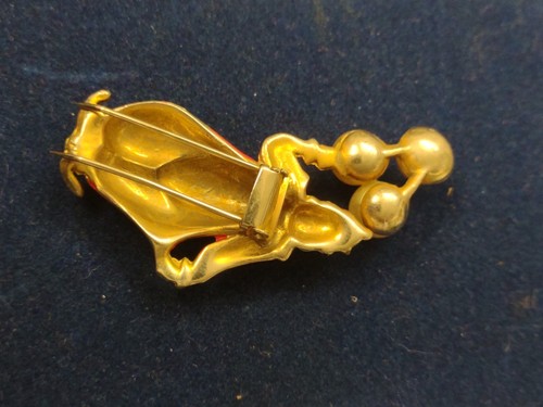Rare Scarf Clown Pin By Jean Schlumberger for Elsa Schiaparelli 1938 Circus Ed - Picture 3 of 4