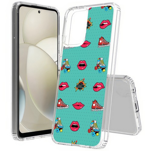 For Motorola Moto G (Power,Stylus,Play,5G),Slim Cover,Skate Lips Print,USA