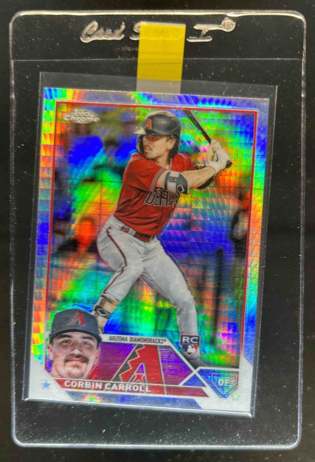 2023 Topps Chrome Corbin Carroll RC Prism Refractor Rookie #95 Diamondbacks