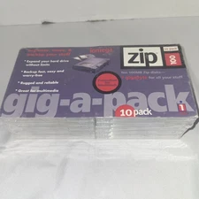 BRAND NEW Iomega 10 Pack of 100MB Mac Formatted Zip Disks SEALED 