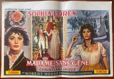 Affiche belge MADAME SANS-GENE Robert Hossein SOPHIA LOREN Napoleon 37x55cm 1961