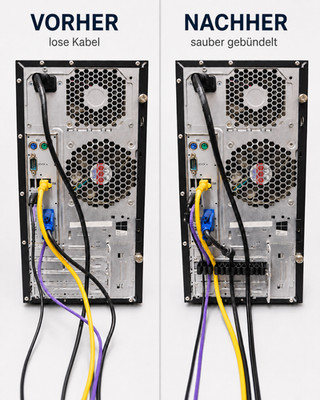 PC Kabelhalter PCI-Slot   Kabelmanagement für PC-Rückseite | Kabelbündler